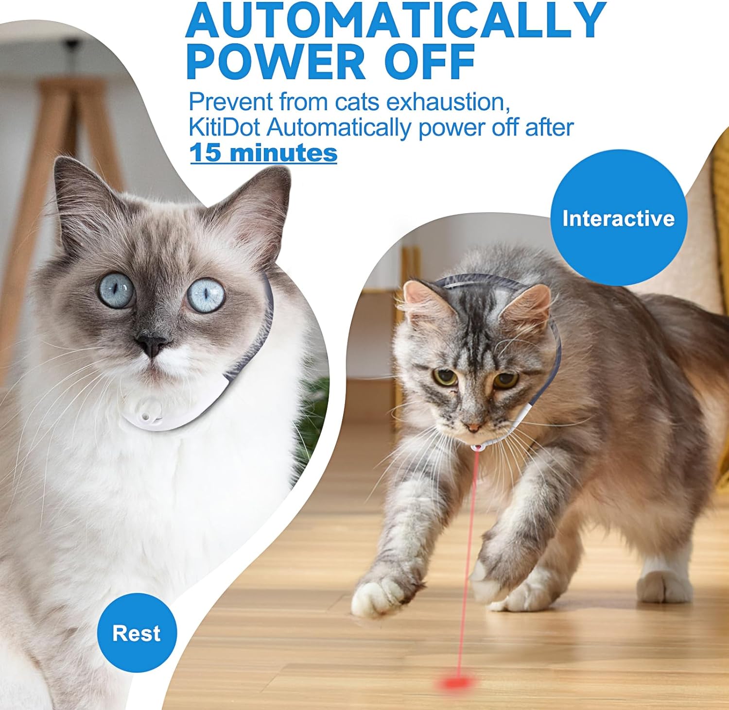 Wearable LED Smart Cat Toy Collar — Auto On/Off USB Rechargeable