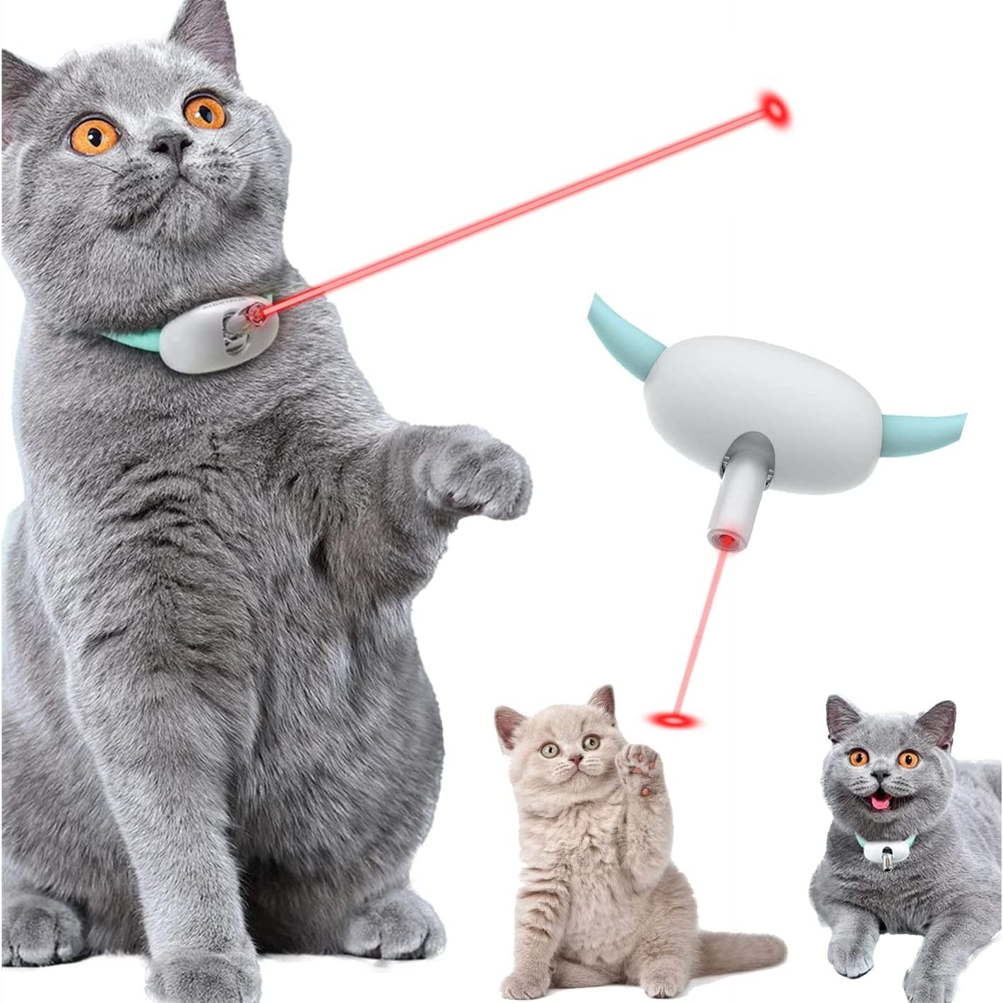 Smart Laser Cat Collar Toy — USB Rechargeable Interactive
