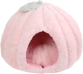 Pink Soft Cat Tent Cave Bed with Removable Cushion