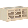 3-Tier Wooden Hamster Habitat — Large Exercise Play House with Opening Roof