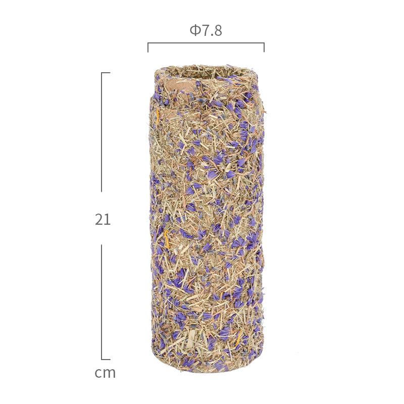 Natural Grass & Petal Tunnel Toy for Hamsters