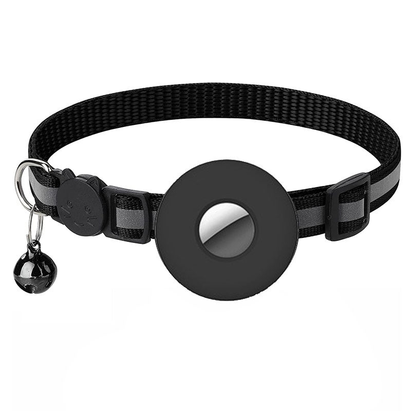 AirTag Pet Collar with Bell — Reflective Anti-Lost Design