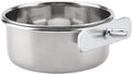 Stainless Steel Cage-Mount Food Cup for Parrots & Birds