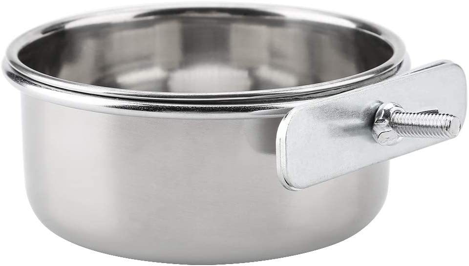 Parrot Food Cup Stainless Steel Bird Feeder