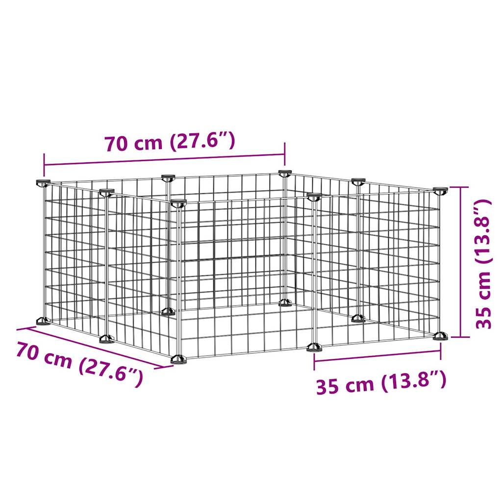 Modular 8-Panel & 12-Panel Pet Playpen — Steel Wire