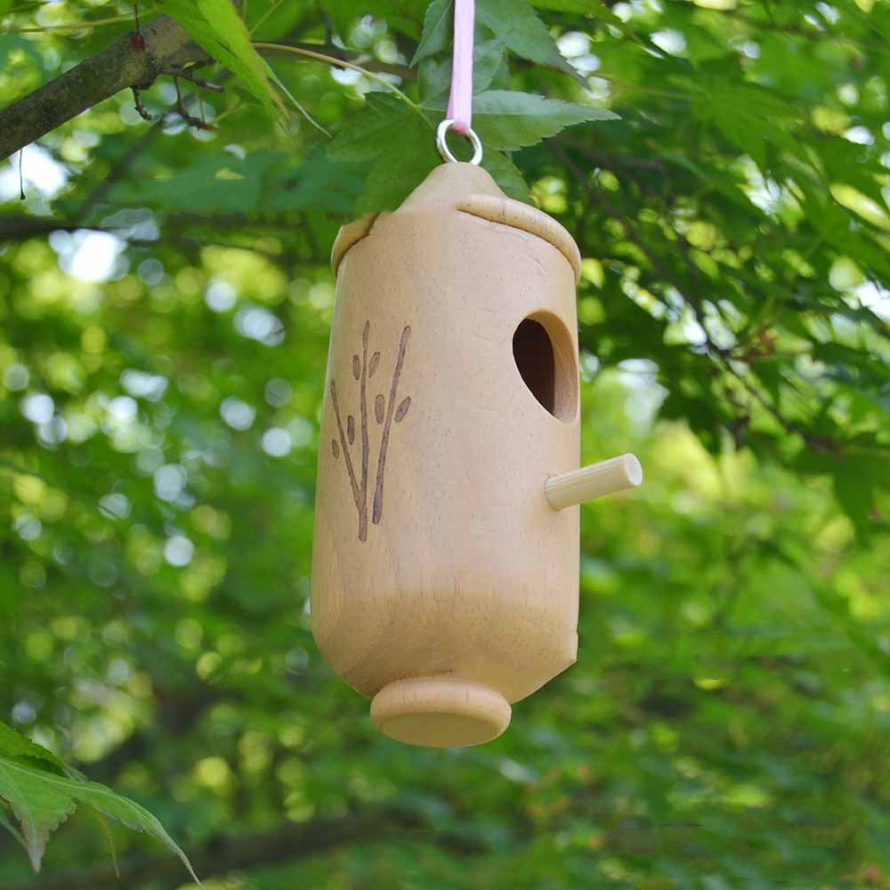 Wooden Hummingbird Swing Nest House — 3 Styles