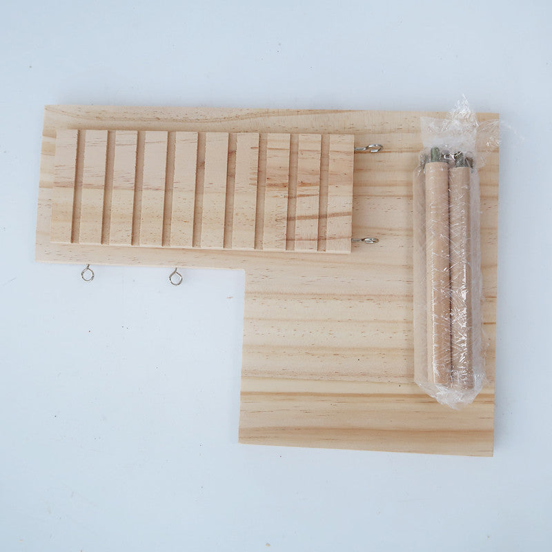 Solid Wood Platform & Ladder Set for Hamsters