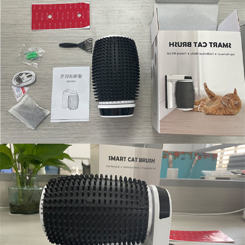 Automatic Cat Corner Self-Groomer & Scratcher