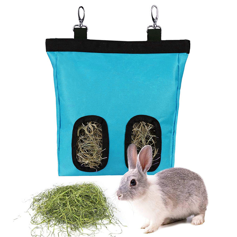 Hanging Hay Feeder Bag for Rabbits, Guinea Pigs & Chinchillas