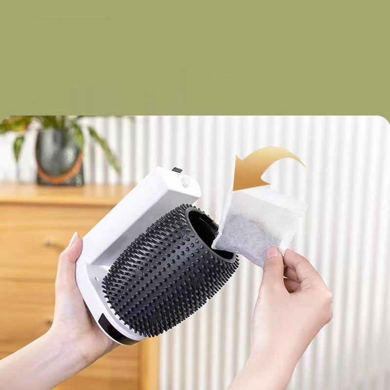 Automatic Cat Corner Self-Groomer & Scratcher