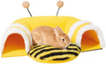 Bee-Shaped Warm Hideout Tunnel for Guinea Pigs & Rabbits