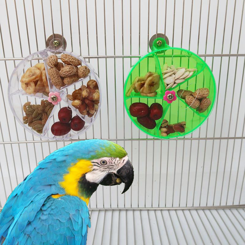 Acrylic Foraging Wind Wheel Toy for Parrots