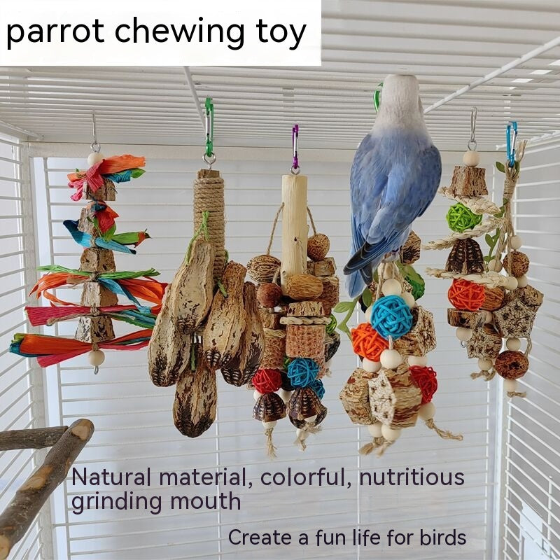 Natural Parrot Chew & Foraging Toy Set — Multiple Styles