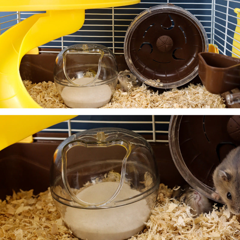 Hamster Sand Bath Tub with External Container