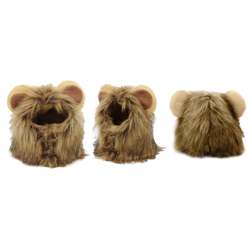 Lion Mane Wig Hat for Cats & Small Dogs