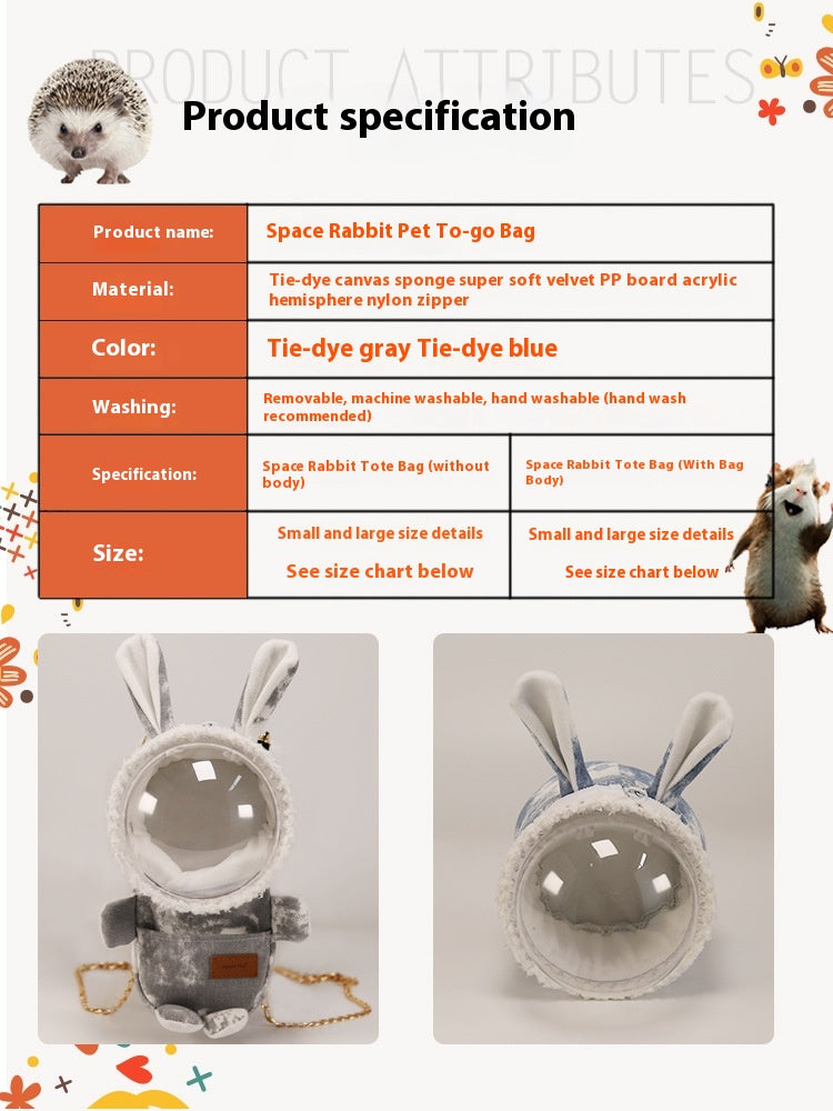 Small Pet Carrier Takeaway Bag for Hamsters, Guinea Pigs & Rabbits