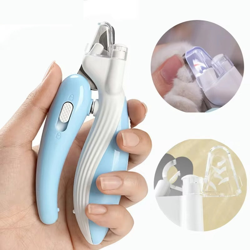 LED Pet Nail Clippers with Built-in Light — Safe Trimming for Dogs & Cats