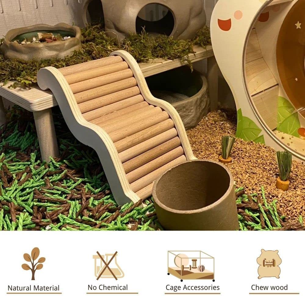 Solid Wood Ladder Accessory for Hamster Cages