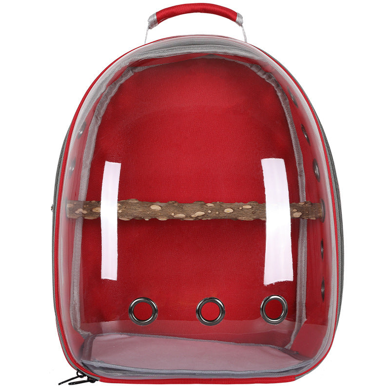 Transparent Parrot Bird Travel Backpack Carrier