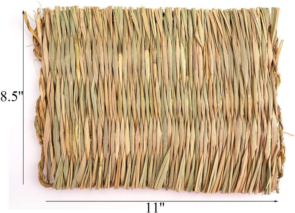 3-Pack Natural Straw Mat Set for Rabbits & Guinea Pigs