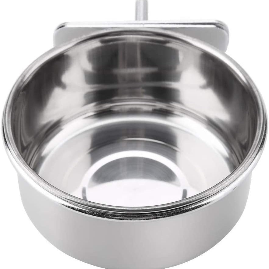 Parrot Food Cup Stainless Steel Bird Feeder