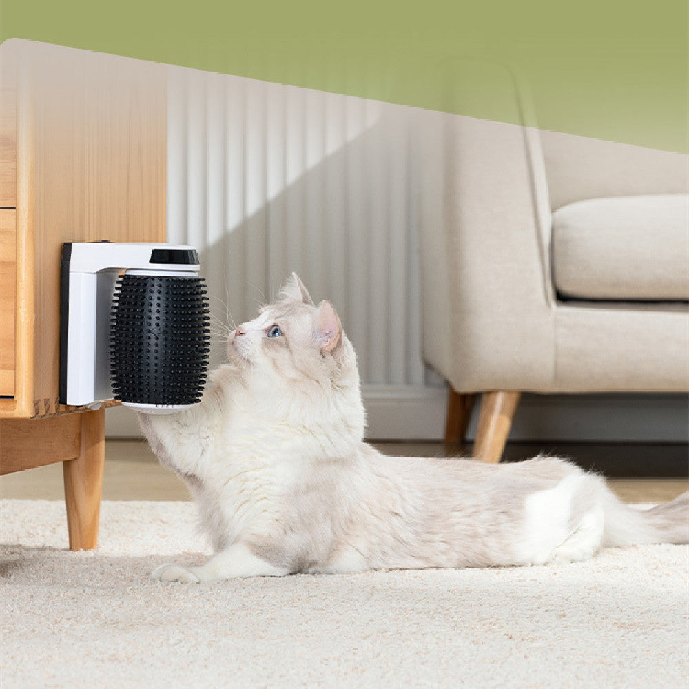 Automatic Cat Corner Self-Groomer & Scratcher