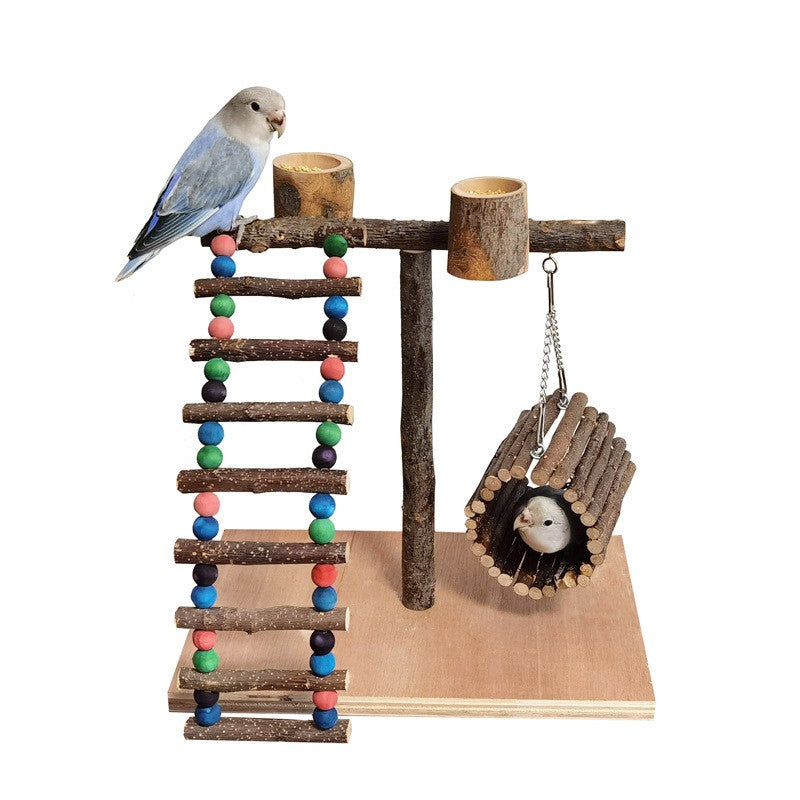 Solid Wood Parrot Training Stand — Multiple Styles