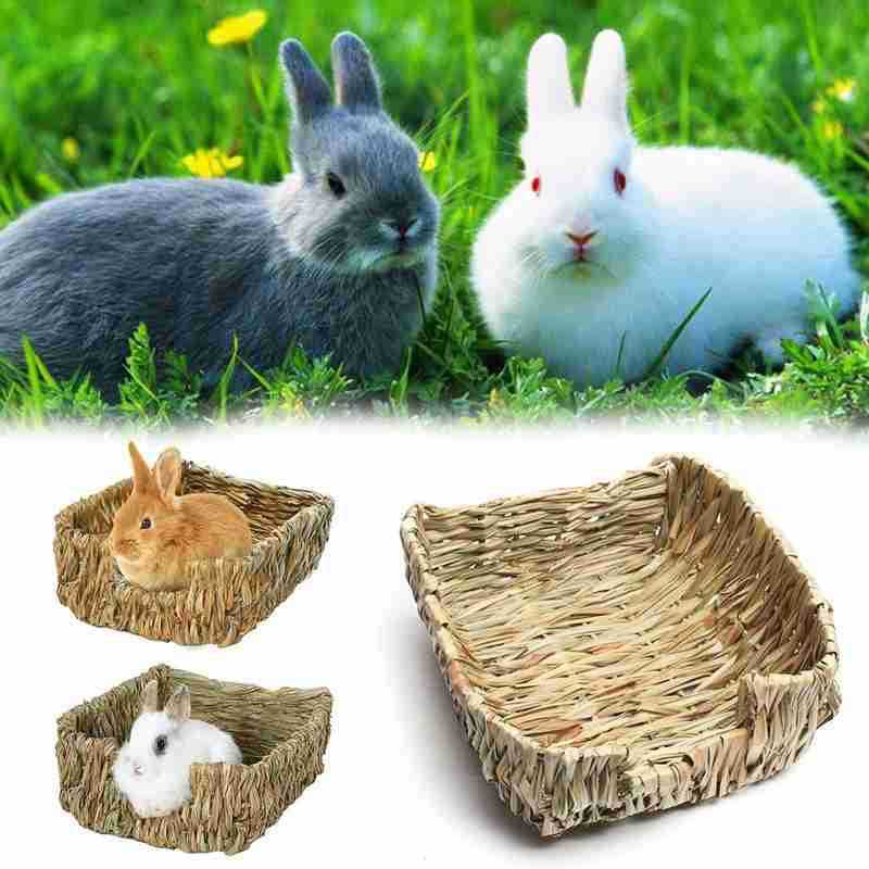 Hand-Woven Natural Grass Nest for Rabbits & Guinea Pigs