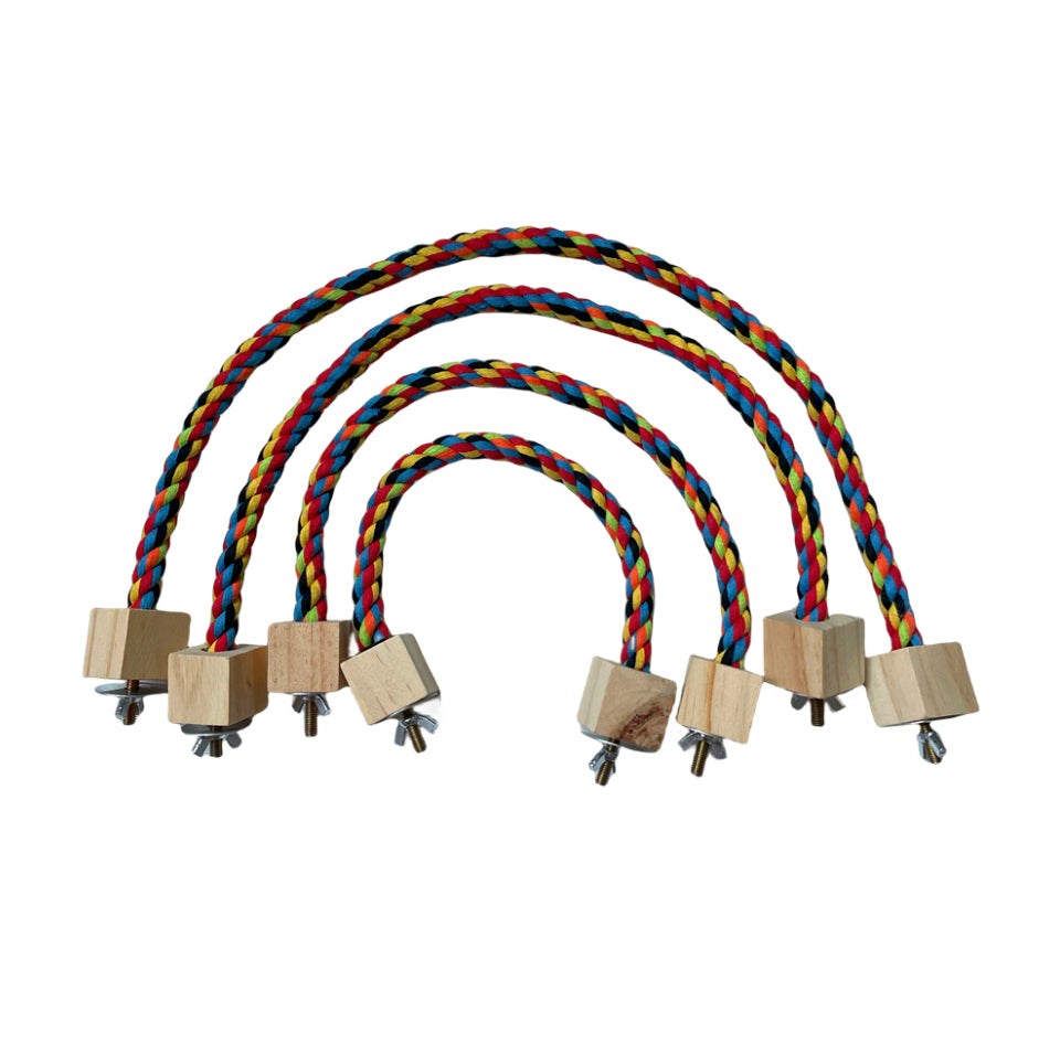 Parrot Climbing Rope & Swing Rings — Multiple Sizes