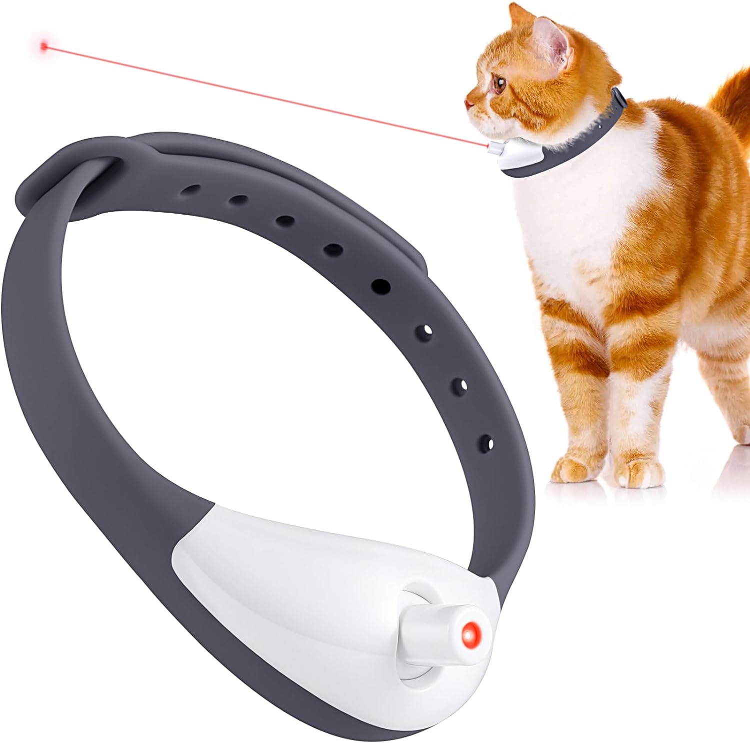 Wearable LED Smart Cat Toy Collar — Auto On/Off USB Rechargeable