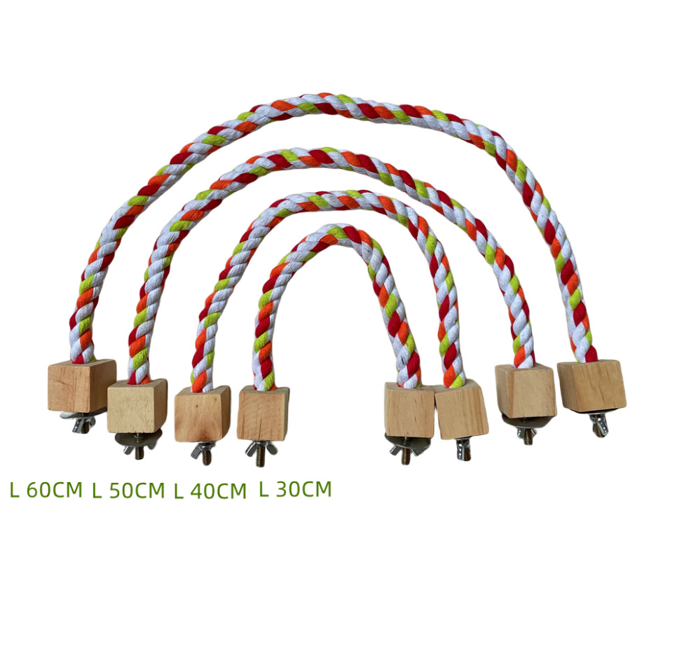 Parrot Climbing Rope & Swing Rings — Multiple Sizes