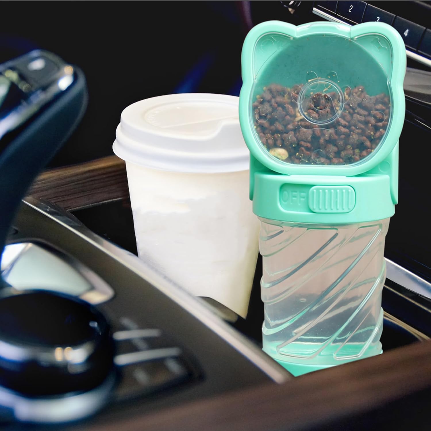 3-in-1 Portable Pet Water Bottle with Food Container & Bag Dispenser