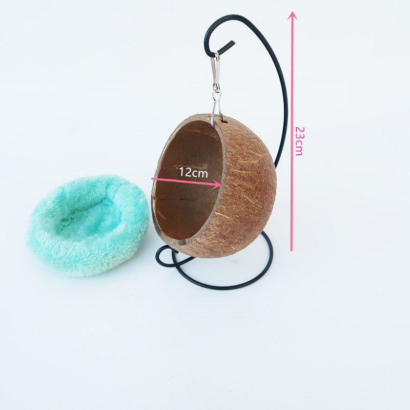 Coconut Shell Hanging Nest for Hamsters & Guinea Pigs