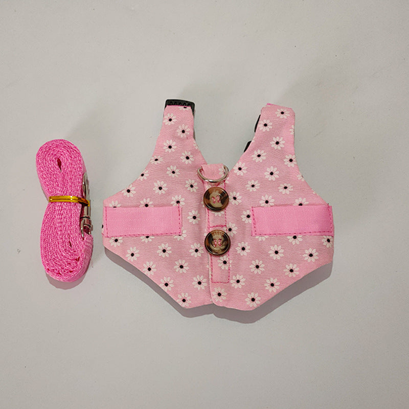 Rabbit & Cat Chest Strap Harness with Hand Rope